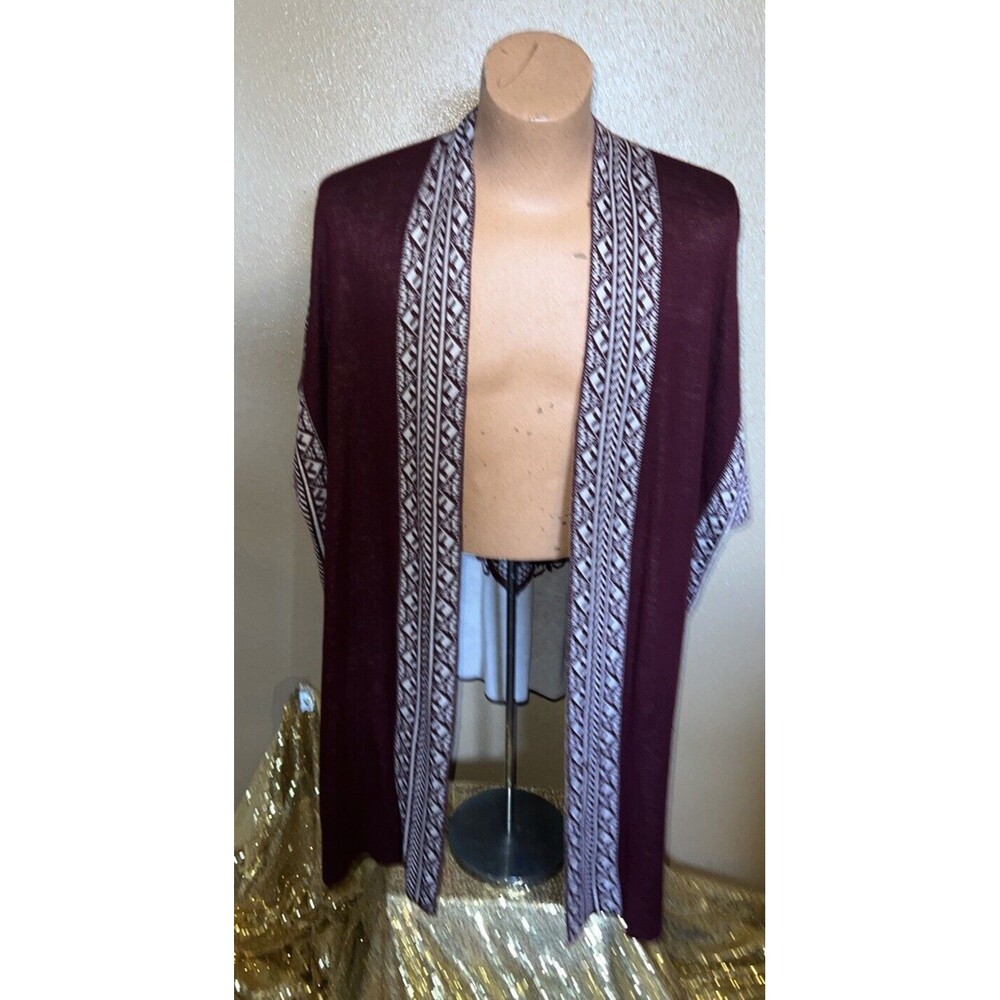 Emerge Open Cardigan Sweater-Bohemian-Kimono Sleeve-2XL
